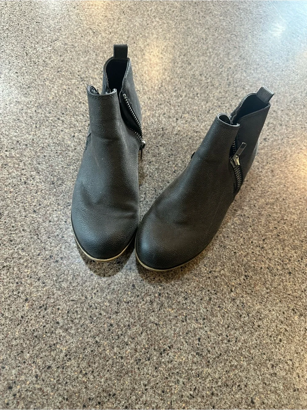 Classic Black Zip Ankle Boots